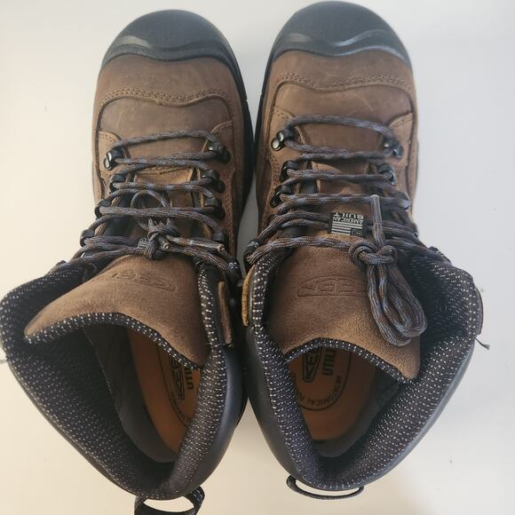 KEEN Utility Mens Work Boots, Bison/Ensign Blue, 9.5 Wide US - Picture 6 of 10